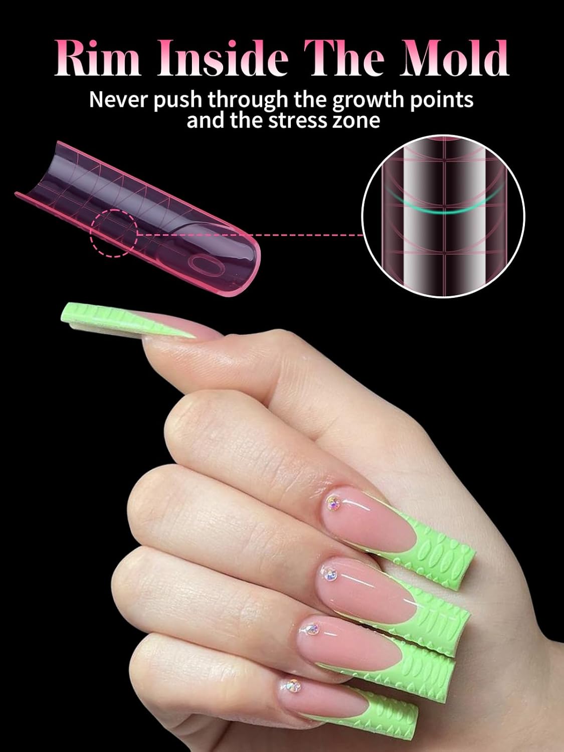 EBANKU Dual Nail Forms for Poly Extension Gel, Reusable Nail Molds 15 Sizes Nail Extension Forms for Builder Gel Manicure Design Salon DIY, 140 Pieces, 14 Sizes-BrightBean Baby