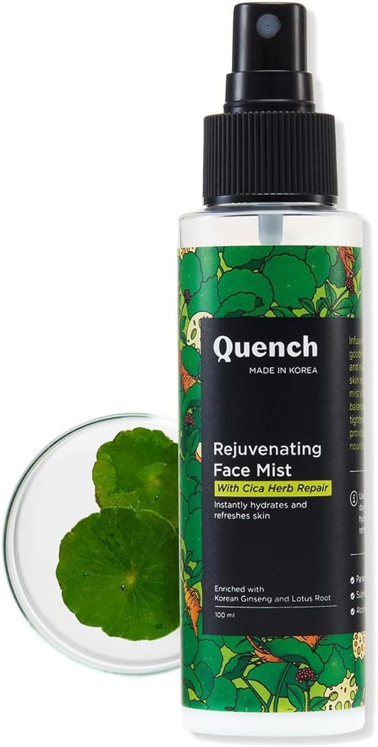 Quench CICA & 2% Niacinamide Face Mist Toner for Oil & Acne Control | Hydrates, Calms and Refreshes Skin | Gentle & Non-Irritating | Lightweight, Alcohol-Free and Non-Comedogenic (100ml)-BrightBean Baby