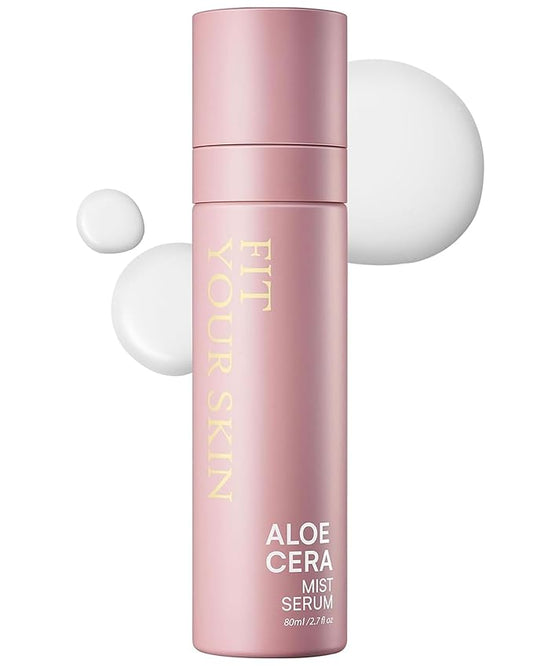Aloe Cera Mist Serum - Vegan Hydrating Face Spray with Aloe Vera and Ceramide for Rough and Dry Skin - Refreshing & Hydrating Facial Mist - Fresh Herb Citrus Scent, 2.7 fl.oz.-BrightBean Baby