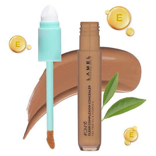 LAMEL OH my Clear Face Concealer - Vitamin E & Tea Tree Extract - Skin Care, Moisturizing & Waterproof - Anti-Aging Formula - Brightening & Protection, 405-0,23 fl.oz-BrightBean Baby