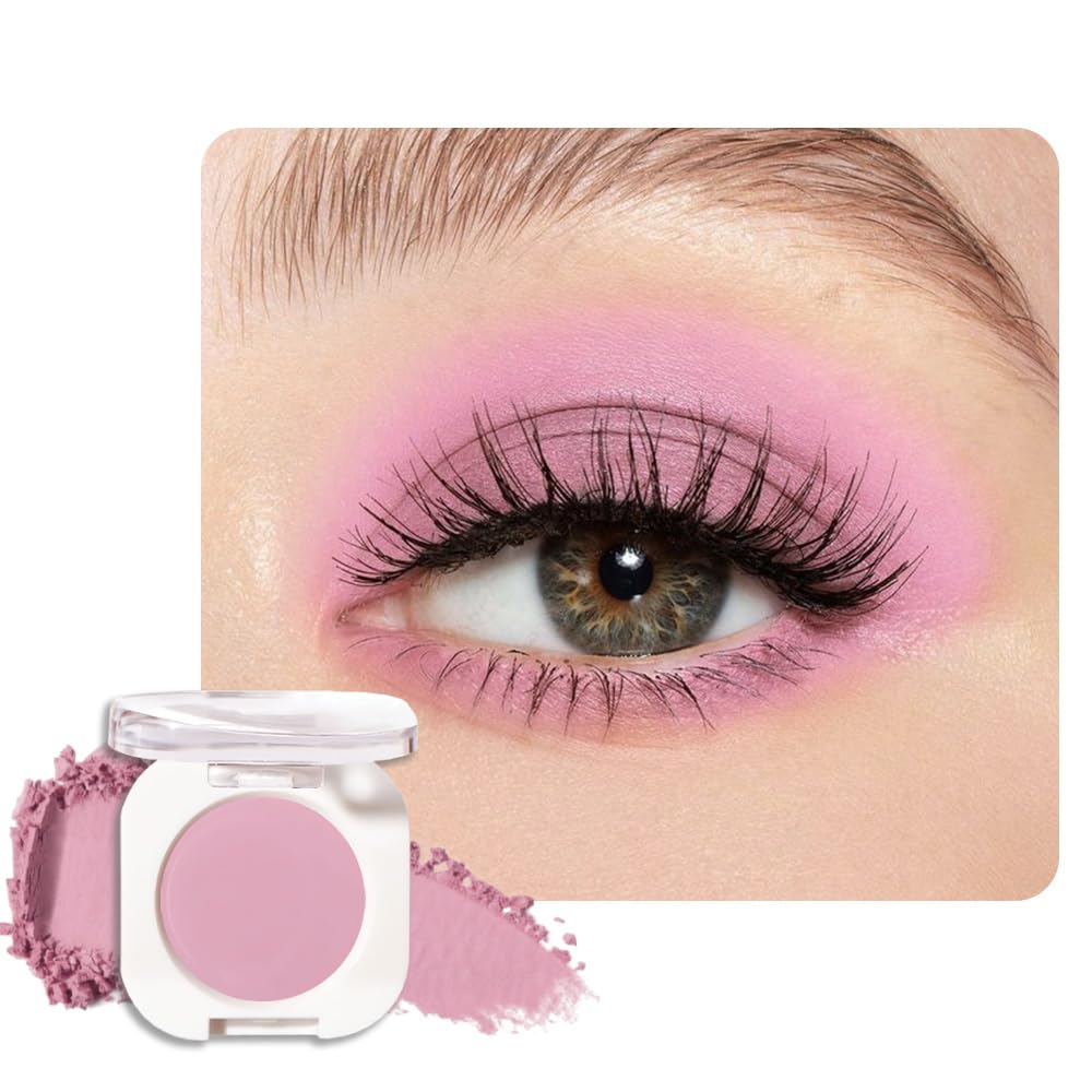 Single Matte Eye Shadow Palette Makeup, Light Peach Matte Eyeshadow for Women, Monochrome Eye Shadow Makeup, Pigmented Waterproof Sombras Para Ojos, Vegan, Talc, Paraben & Cruelty Free, 02-BrightBean Baby