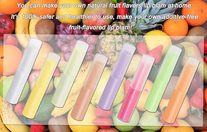 0.14oz Empty Flavored Lip Balm Container Tubes Plastic Homemade Moisturizing Lip Stick with Caps Bulk Fit for Women Adult DIY Making Supplies, 25 Count (Multicolor)-BrightBean Baby