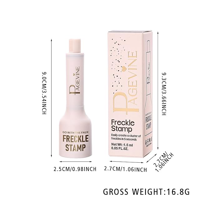 Freckle Stamp - Freckle Pen Waterproof, Long Lasting Fake Freckles, Quick Dry 5-Point Faux Freckles Stamp Cushion Stain Marker in One Press Natural and Lifelike Sunkissed Pencil Tool Makeup (#1-Light)-BrightBean Baby