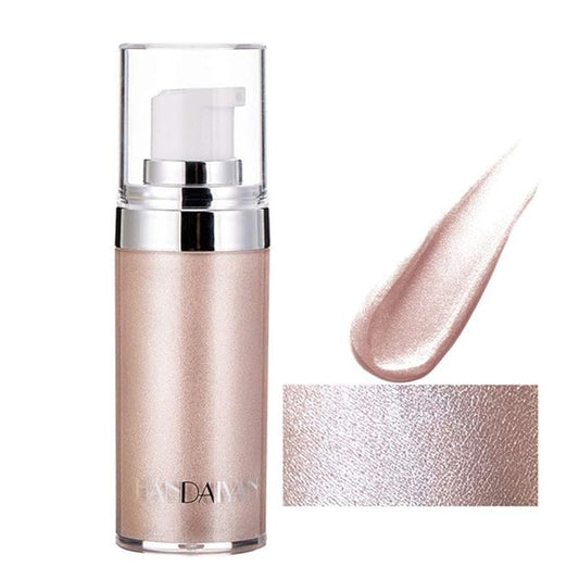 Body Face Luminizer Highlighter Cream Spray Liquid Bronzer Illuminator Glow Glistening Makeup Foundation Cheekbone & Blush Liquid Highlighter Smooth Shimmer Glow Makeup(#01 Pearl White)-BrightBean Baby