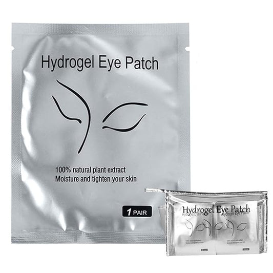Eyelash Extension Eye Pad, 100 Pairs Under Eye Pads, Lint Free DIY False Lash Extension Beauty Makeup Hydrogel Gel Eye Patches with Transparent Cosmetic Bag-BrightBean Baby