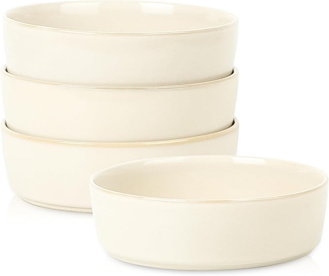 Stone Lain Eden 4-Piece Pasta Bowl Set Stoneware, Beige