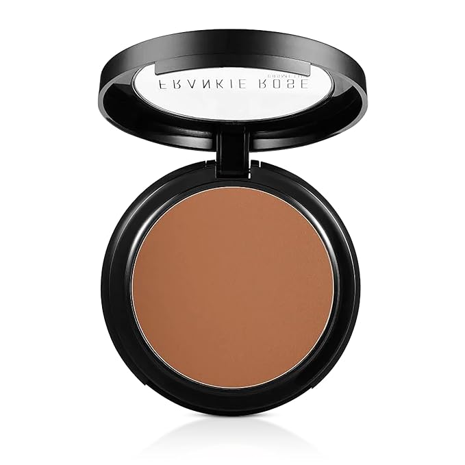 Frankie Rose Cosmetics Powder Foundation – Full Coverage Face Powder For Pores & Imperfections, Evens Out Skin Tone & Shine-Control | 58 Grams (Bronze)-BrightBean Baby