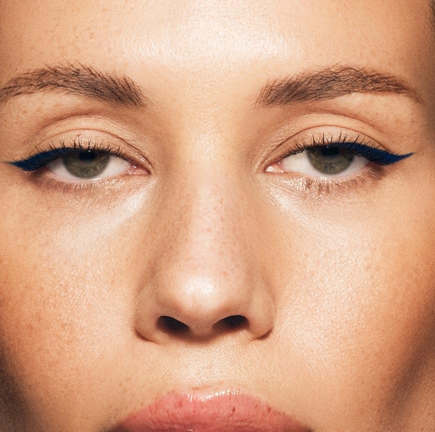 MAKE Beauty Liquid Line Waterproof Liquid Eyeliner Pen. Smudge-Proof Felt Tip for Precise Application of Lines, Wings, and Graphics. Long Lasting Eye Liner - Shade, Wavelength-BrightBean Baby