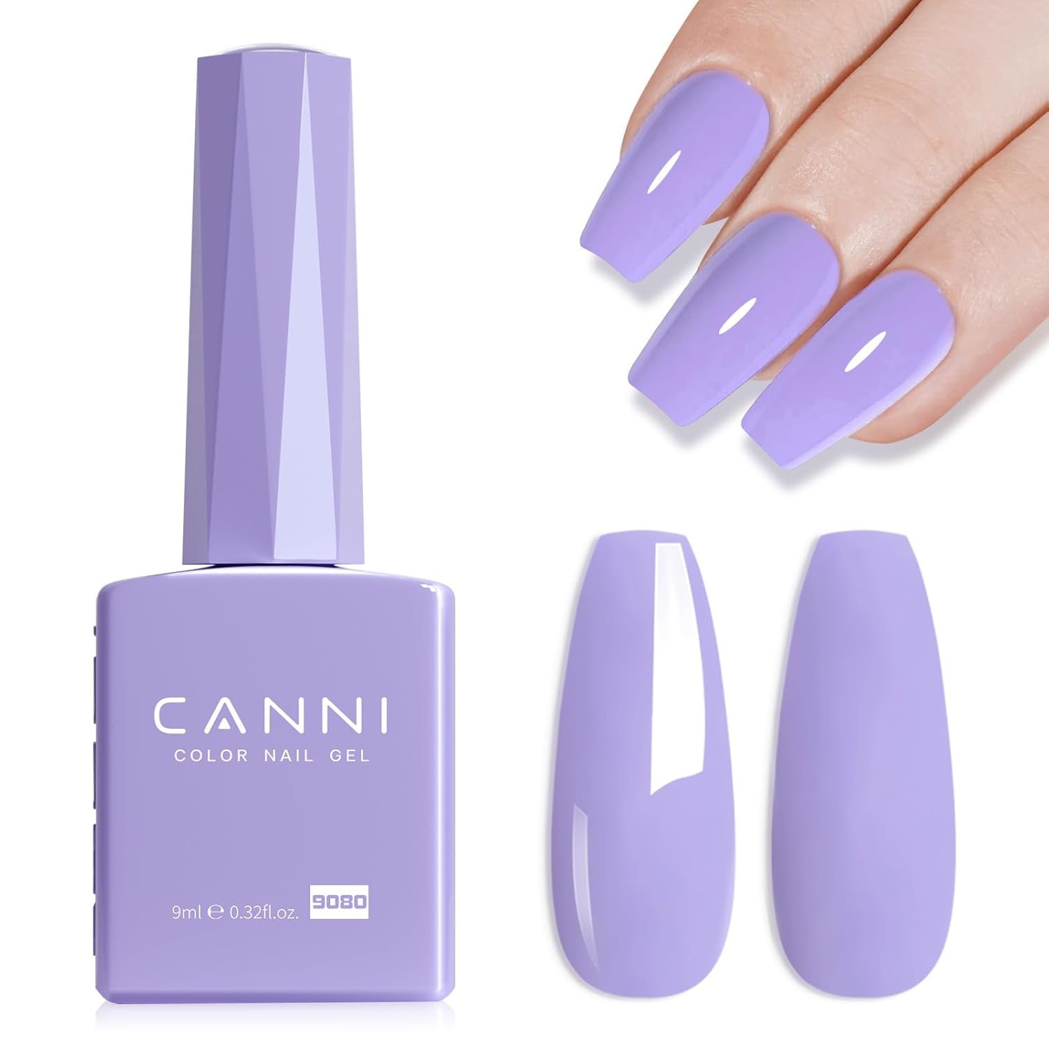 CANNI Purple Gel Polish, 1Pcs Gel Polish Purple Color Pale Violet Nail Polish Gel High Gloss Soak Off U V Gel Nail French Nail Manicure Salon DIY-BrightBean Baby