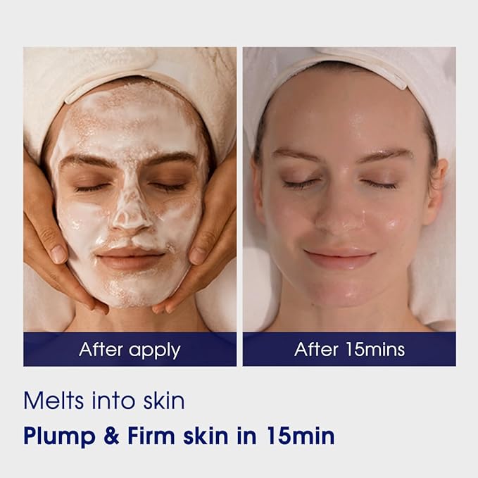 Pier Auge Facial Masks| Douce Aura Face Mask | Overnight Face Mask for Glass Glow Skin -Glowup & Hydrating, Firming and Moisturizing | PDRN Mask| No-Rinse Sleeping Mask 50ml,1.69 fl.oz-BrightBean Baby