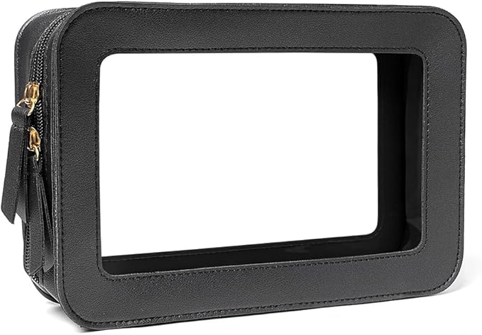 Clear Makeup Bag Small, TSA Approved Portable Toiletry Bag with Zipper Cosmetic Travel Bag Makeup Organizer Case Mini Makeup Pouch for Purse Car Organizer Bag for Women Men-BrightBean Baby