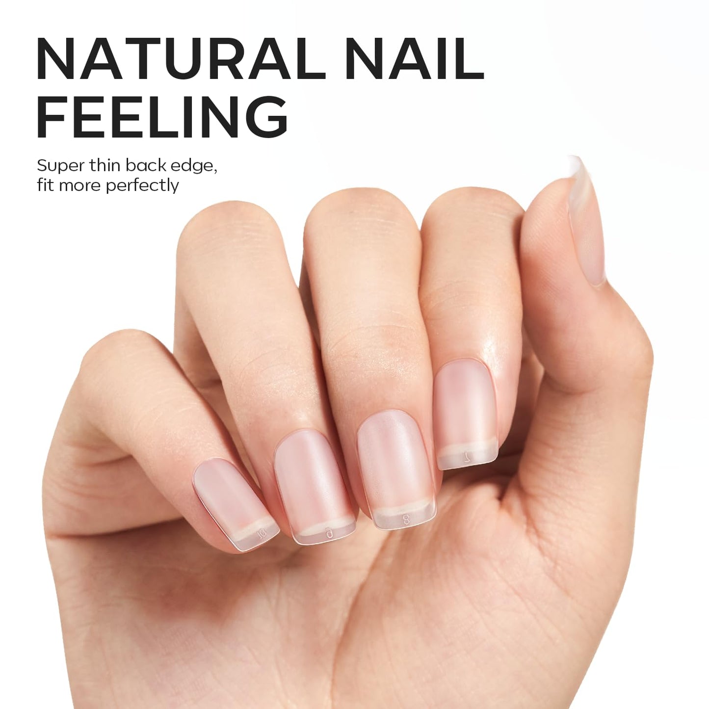 modelones Extra Short Square Fake Nail Tips - 510Pcs Full Matte Gel Tips Pre-shaped Full Cover Clear Acrylic Gel Kit False Press on Nails for Extension DIY Salon 15Sizes-BrightBean Baby