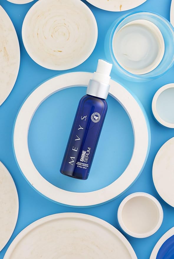 Shine Serum 2 Oz. (Color Protection - Thermal Protection), Hair Serum for Split Ends and Healthy Hair, Hair Style and Frizz Control, Hair Protector for Heating Tools, Seal Color and Color Care-BrightBean Baby