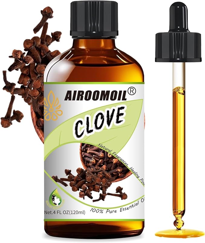 Pure Clove Essential Oil, 100% Pure Natural Clove Essential Oil, Premium Grade Essential Oils for Diffusers for Home, Skin, Care Massage, Soap Making, Aromatherapy, 4 Fl Oz | 120ml-BrightBean Baby