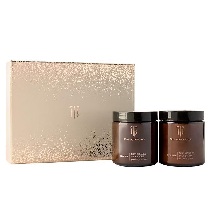 True Botanicals - Body Love Pure Radiance Duo | Non-Toxic, Cruelty-Free | Sugar Scrub & Body Butter, Exfoliate + Moisturize for Dewy Glow | MADE Safe-BrightBean Baby