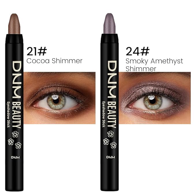 Kaely 2Pcs Cream Eyeshadow Sticks Set for Eyes Waterproof,Cocoa Shimmer & Smoky Amethyst Shimmer Matte Eye shadow Stick Pencil Pen Bulk sombras en crema para ojos 21+24-BrightBean Baby