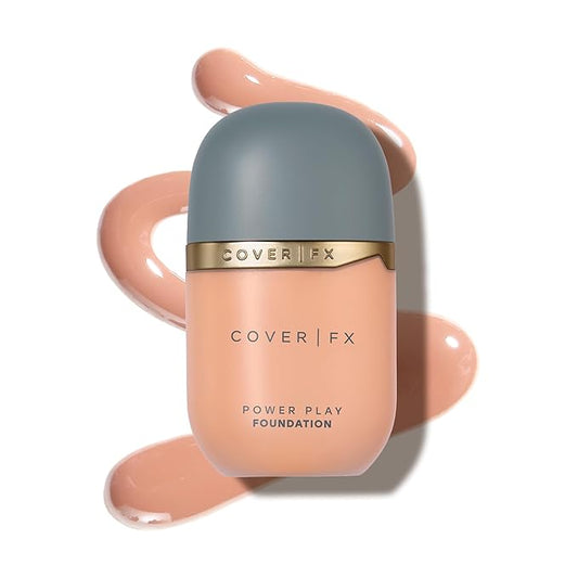 COVER FX Power Play Foundation - Shade L2 - Buildable Full Coverage - Waterproof Sweat-Proof Transfer-Proof - Natural Matte Finish - All Skin Types-BrightBean Baby