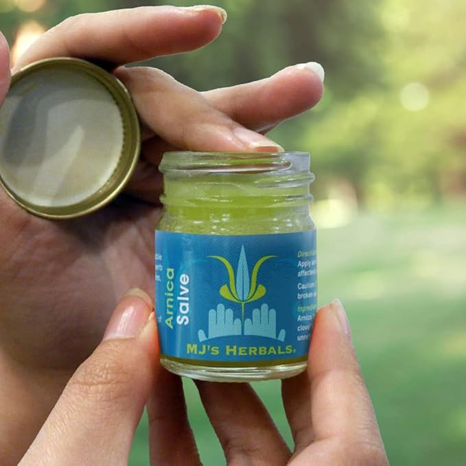 MJ’s Herbals Arnica Salve | Organic, Maximum Strength, Immediate Relief for Sore Muscles & Feet | Bruise Recovery, Fantastic Massage & After Yoga Balm | No Parabens, No Synthetics (1 oz)-BrightBean Baby