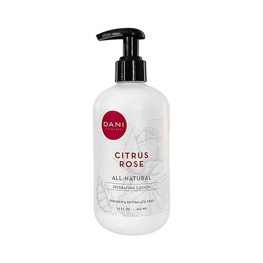Naturals Hand & Body Lotion - Citrus Rose Scented, Deep Hydration Lotion for Dry Skin, With Shea Butter & Aloe Vera, Natural & Organic Ingredients, Paraben-Free, 12 Oz-BrightBean Baby