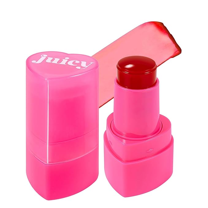 Water Jelly Tint Blush, 3-In-1 Multi-Use Blush Cream Blush Stick for Eyes, Cheeks & Lips, Hydrating & Bouncy Jelly Texture, Blends Perfect for Skin Portable Multipurpose Long Lasting Waterproof(01, s)-BrightBean Baby