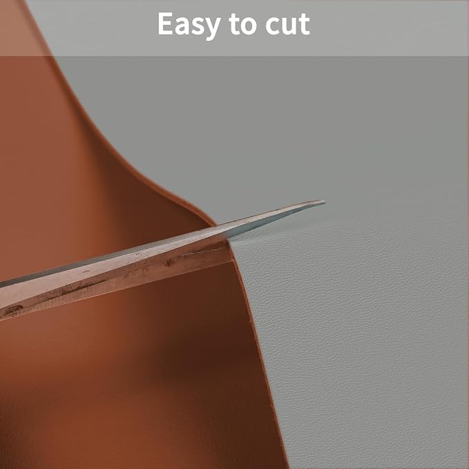 Leather Table Pad,1.8mm Thick,40x84 Inch,Dining Table Pad,Table Pads for Dining Room Table Rectangular,Dining Room Table Cover,Dining Table Cover(Brown+Gray,40x84)