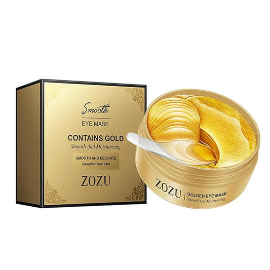 24K Gold Eye Masks, Crystal Collagen Eye Patches for Puffy Eyes, Reducing Fine Lines, Effectively Moisturizing Gold Eye Mask for Dark Circles and Puffiness Wrinkle Eye Bags-BrightBean Baby