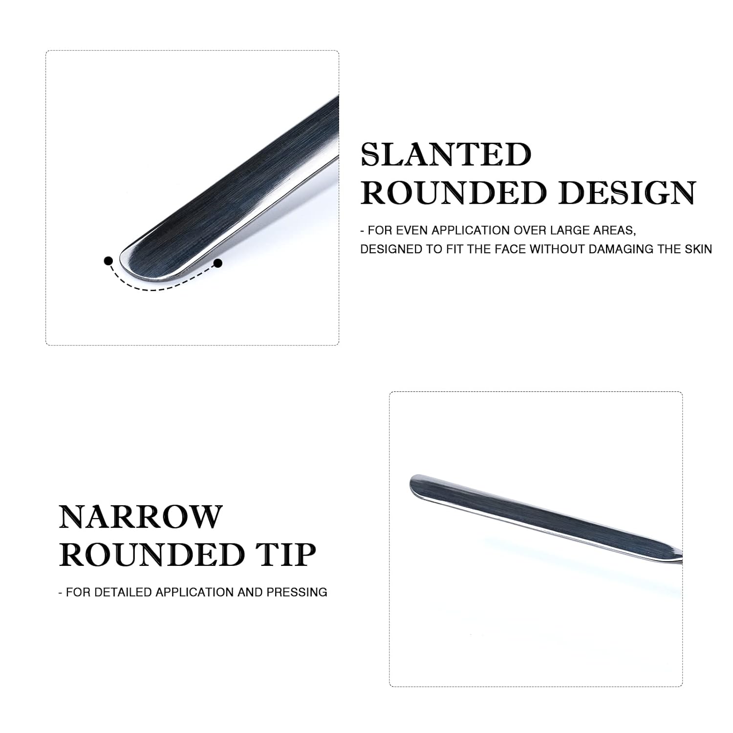 G2PLUS Makeup Mixing Palette, Makeup Spatula and Foundation Palette, Stainless Steel Cosmetic Makeup Palette with Picasso Spatula for Foundation, Eye Shadow, Eyelash, Nail Art and Concealer-BrightBean Baby