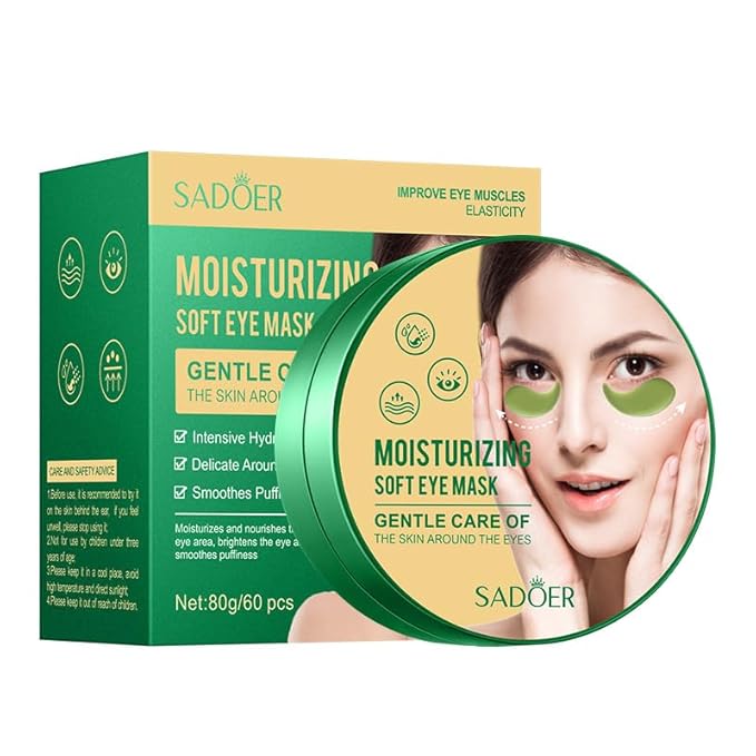 60pcs/30pairs Green Moisturizing Eye Mask, Moisturizing Soft Eye Mask, Gentle Care Of The Skin Around The Eyes, Moisturizes And Nourishes The Eye Area, Smoothes Puffiness 80g-BrightBean Baby