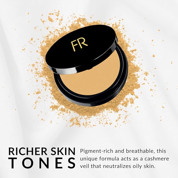 Luxury Oil Blotting Pressed Powder by Flori Roberts, Long Lasting Oil and Shine Control, Flawless Complexion for Women of Color or Deeper Skin Tones-BrightBean Baby