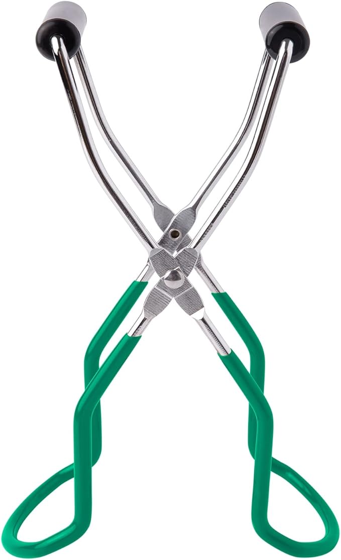 Eeoyu Canning Jar Lifter Tongs Stainless Steel Jar Lifter with Grip Handle for Home Kitchen (Cyan)