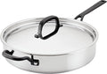 KitchenAid 5-Ply Stainless Steel Saute Pan with Lid 5 Quart