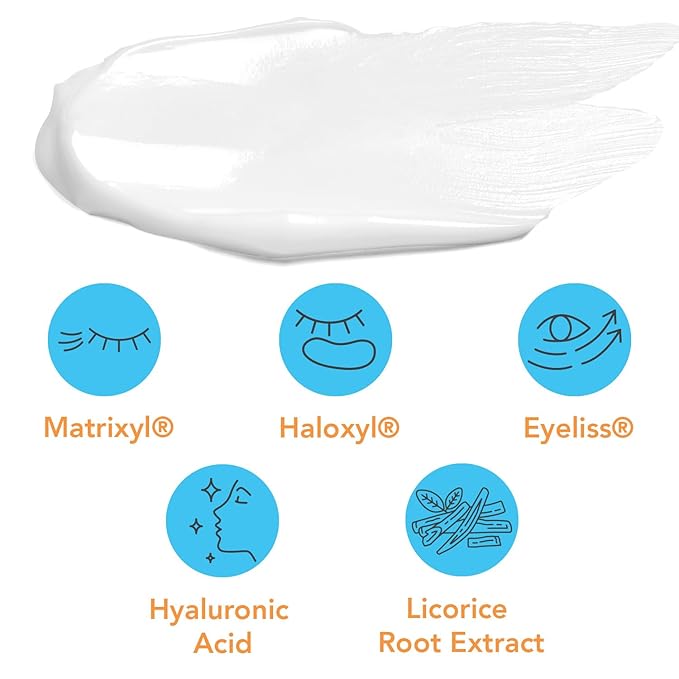 – Advantage Velvet Eye Serum, Reduce Eye Puffiness, Dark Circles, Anti Aging Eye Cream, Firms, Hydrated, Haloxyl, Eyeliss, Matrixyl 3000, Hyaluronic Acid, Non Greasy, Fragrance Free (0.5 oz.)-BrightBean Baby