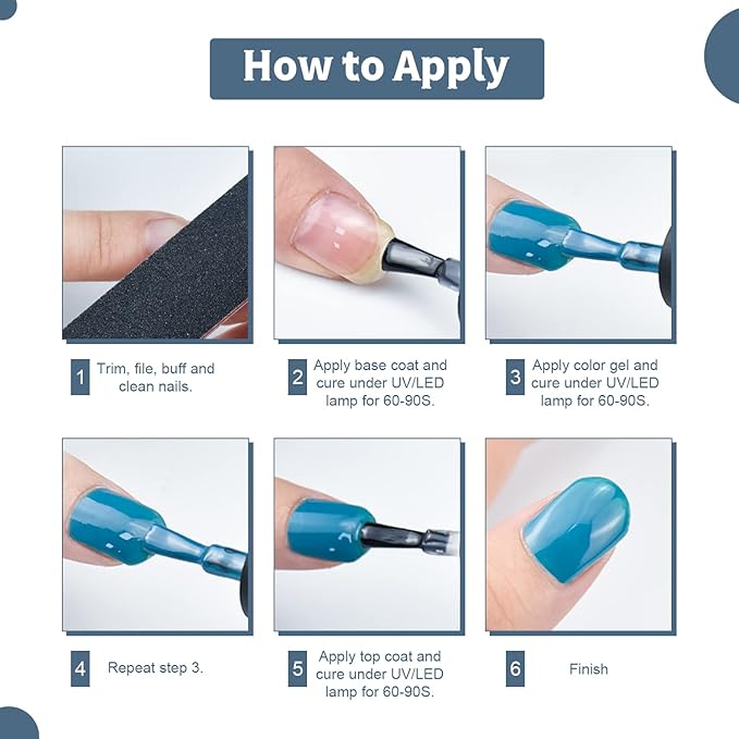 JODSONE 60 PCS Gel Nail Polish Set All Seasons No Wipe Base Coat Matte Glossy Top Coat Nail Gel Polish Kit for Starter Manicure DIY at Home Enjoy Fun-BrightBean Baby