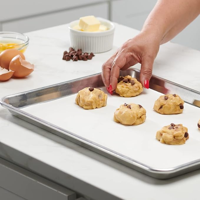 GUSTO [16 x 24 Inch - 100 Count] Pre-Cut Parchment Paper Baking Sheets, Non-Stick, Unbleached, Parchment Paper Sheets for Baking & Cooking - White - Formerly Comfy Package