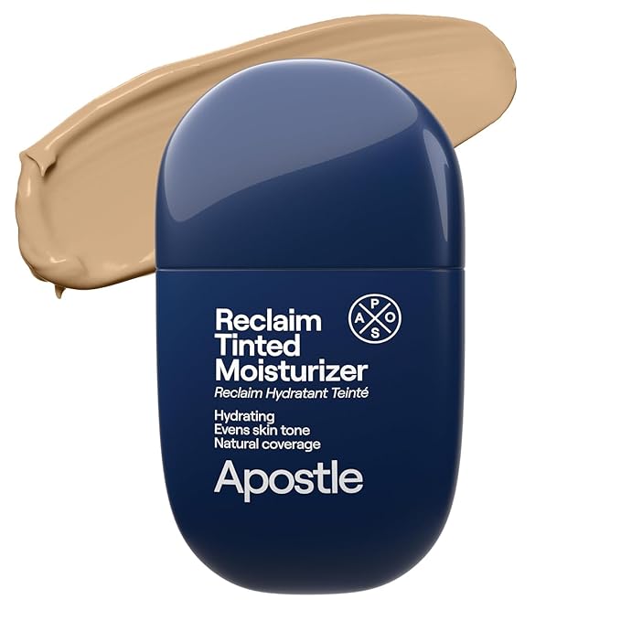 APOSTLE Reclaim Tinted Moisturizer for Men (10 Falmouth) - Niacinamide, Vitamin E, Squalane, Hyaluronic Acid, Tinted Face Moisturizer For Men. Hydrates, Evens Skin Tone, Reduces Fine Lines, 1 Fl. Oz.-BrightBean Baby