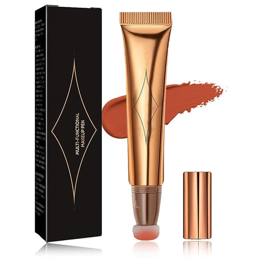 Liquid Contour Beauty Wand,Stick with Cushion Applicator,Cream Contour,Long Lasting Smoothly Moisturizng Silky Contour Stick Blush Stick-BrightBean Baby