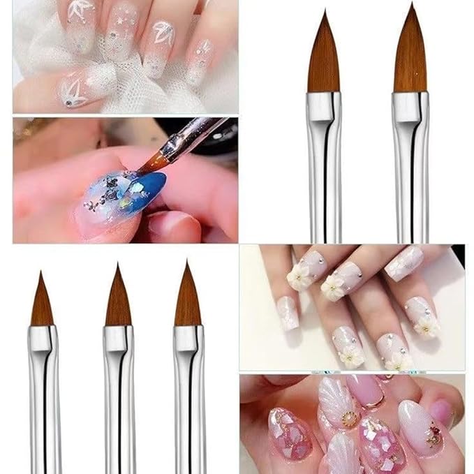 5pcs Nail Art Brushes Set, Nail Art Design Pen Painting Tools with Nail Extension Gel Brush, Nail Polish Brush, Builder Nail Gel Brush, Nail Dotting Pen Salon at Home Diy Manicure (Blue)-BrightBean Baby