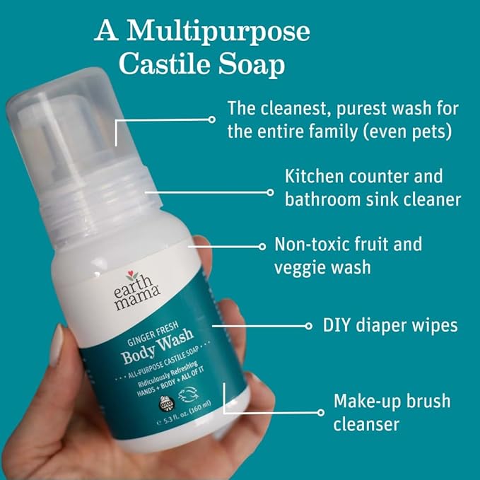 Earth Mama Pregnancy Pampering Gift Set|Organic Body Wash, Belly Butter, Lip Balm Set, Mini Deodorant Pack, Herbal Tea, Belly Oil & Sunscreen, 7 Pcs-BrightBean Baby