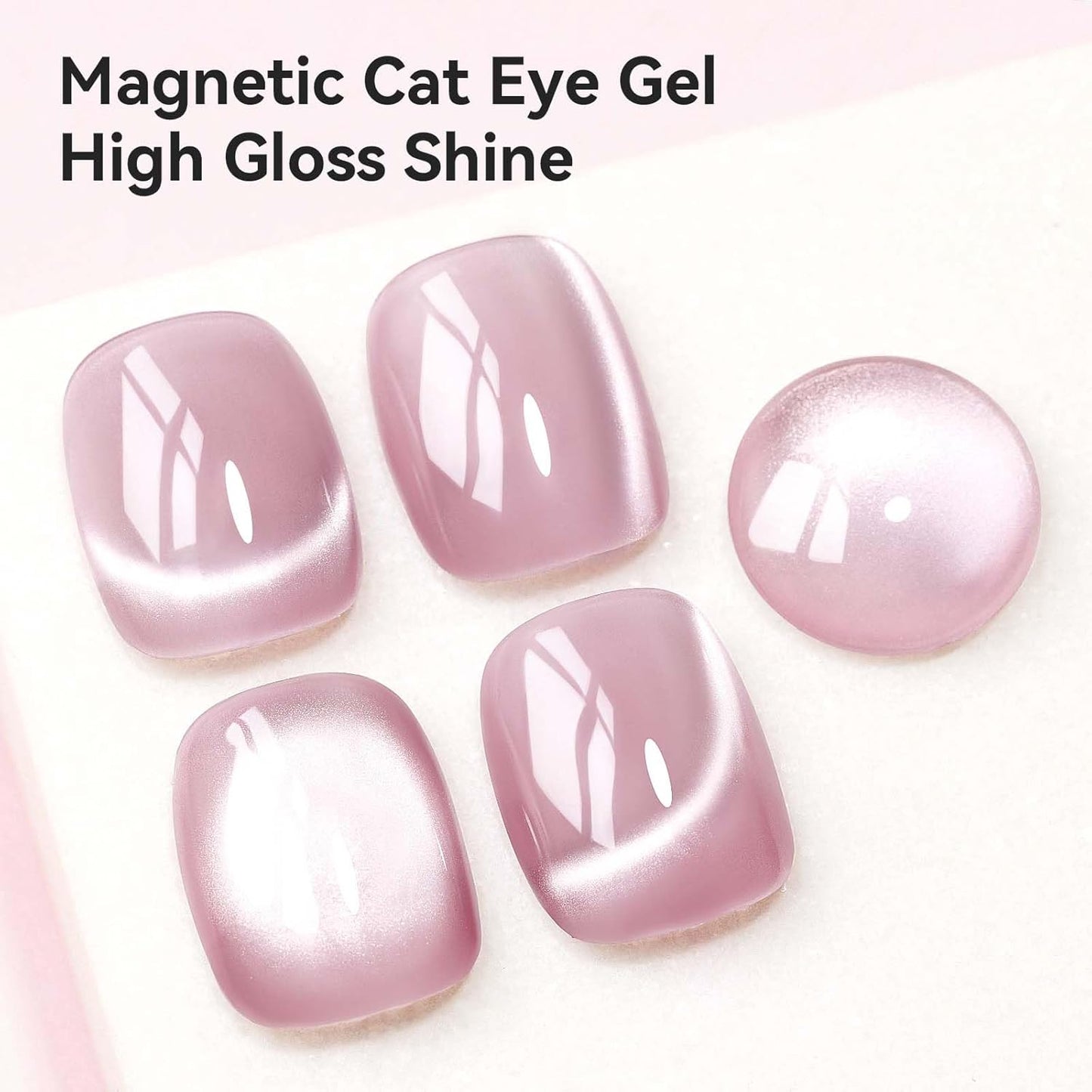 Cat Eye Gel Polish with Magnet, Magnetic Gel Nail Polish Glass Jelly Transparent Color UV Cateye Nail Polish for Nail Art DIY and Salon-BrightBean Baby