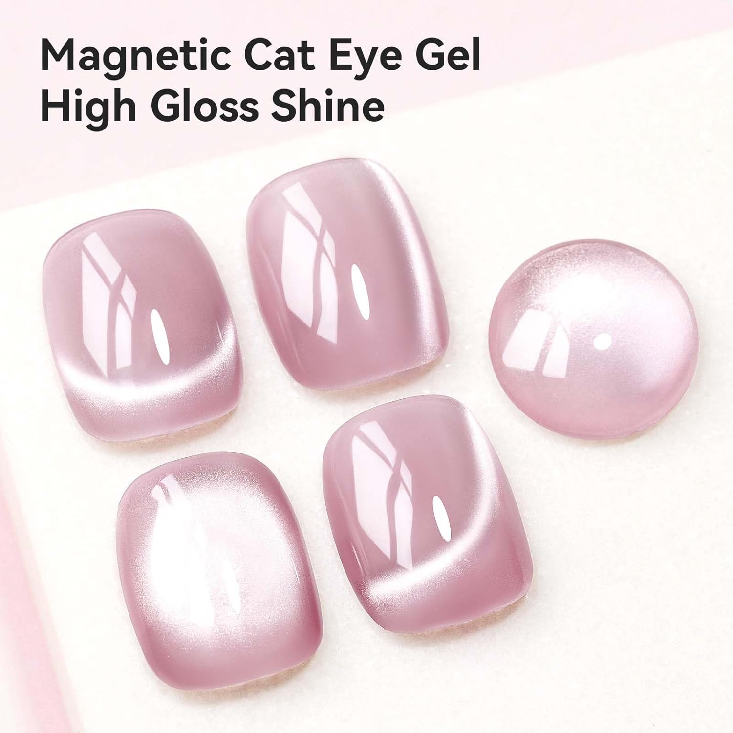 Cat Eye Gel Polish with Magnet, Magnetic Gel Nail Polish Glass Jelly Transparent Color UV Cateye Nail Polish for Nail Art DIY and Salon-BrightBean Baby