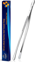 JETKONG 18 Inch (45cm) Extra Long Grill Tongs, Heavy Duty Stainless Steel Tweezer Tongs for Cooking, Grilling, Barbecue/BBQ, Buffet and Turning Food (Round Tips)