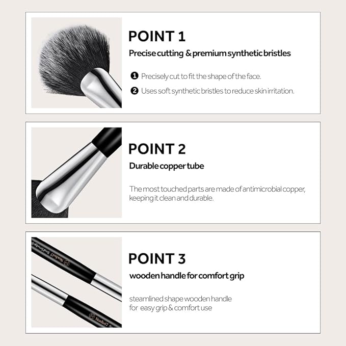 Eye Makeup Brush Set 5 Pcs | Small & Portable Eye Shadow Brushes | Korean Eye Makeup Brushes | Premium Synthetic Bristles for Professionals-BrightBean Baby