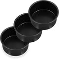 P&P CHEF 4 Inch Cake Pan Set of 3, Non-Stick Round Cake Pans Tins for Tier Smash Cakes, Baking Pans Set & Essential Bakeware, Stainless Steel Core & Leak-Proof
