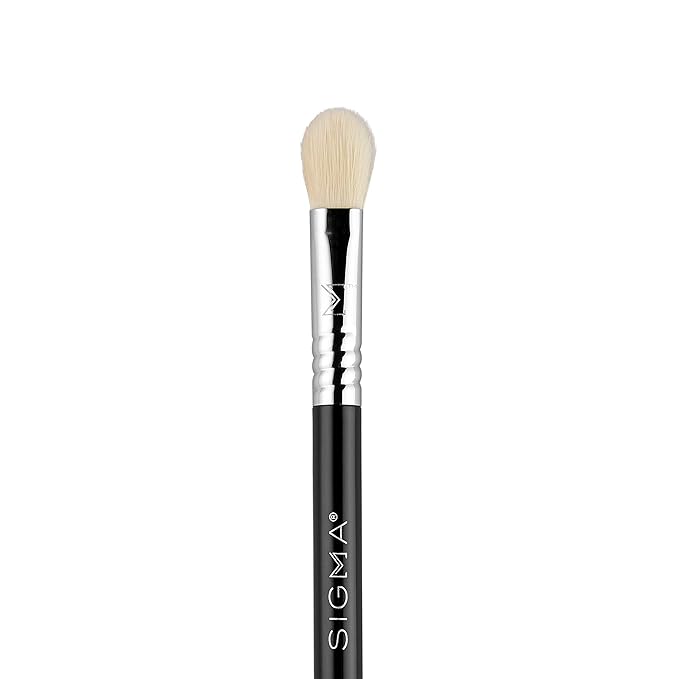 Sigma Beauty Travel Essential Trio - Makeup Brush Set for Foundation Powder Eyeshadow - 3 Tool Brushes with Brush Tin Holder - Skin Safe, Vegan Makeup Brushes for Travel - Black-BrightBean Baby