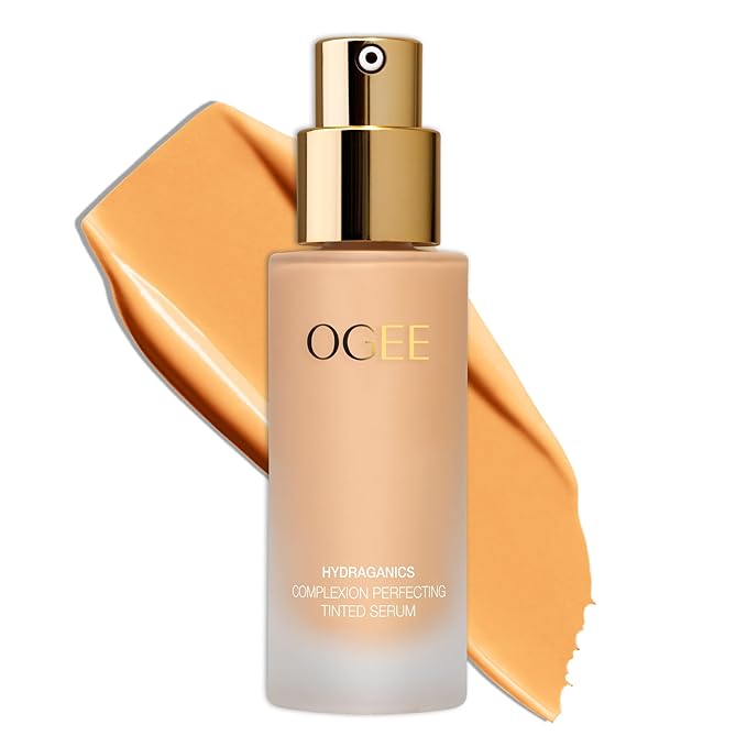 Ogee Complexion Perfecting Liquid Foundation - Lightweight Tinted Moisturizer For Face (Hazel 2.00N - Light, Golden Undertones) - with Vitamin C & Jojoba Oil - Certified Organic & Made in USA-BrightBean Baby