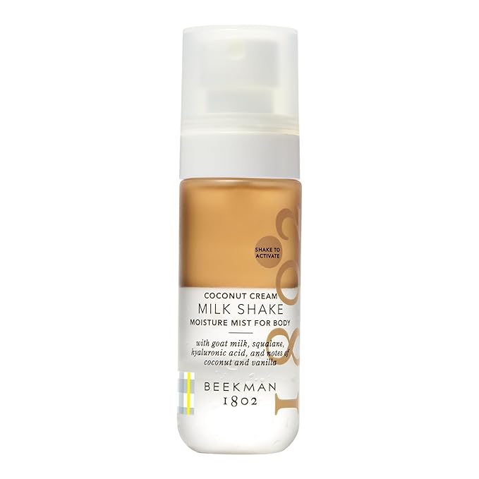 Beekman 1802 Coconut Cream Milk Shake - Body Mist - 2.0 fl. oz - With Hyaluronic Acid & Jojoba Oil - Instantly Moisturizes, Hydrates & Softens - Good for Sensitive Skin - Cruelty Free-BrightBean Baby