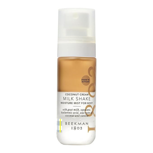 Beekman 1802 Coconut Cream Milk Shake - Body Mist - 2.0 fl. oz - With Hyaluronic Acid & Jojoba Oil - Instantly Moisturizes, Hydrates & Softens - Good for Sensitive Skin - Cruelty Free-BrightBean Baby