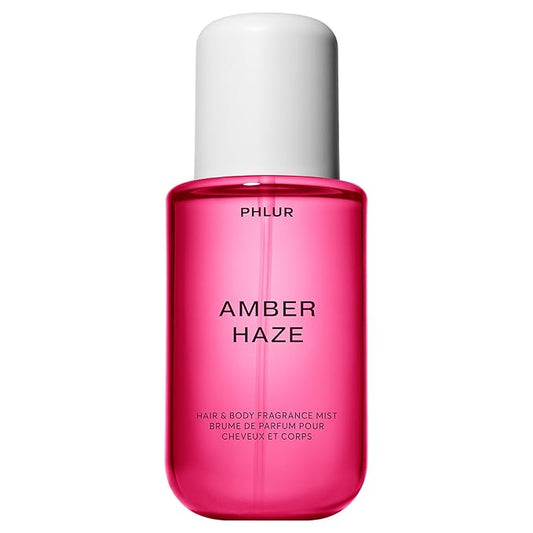 PHLUR Amber Haze Body Mist - Hair & Body Mist Fragrance - Amber, Jasmine, Saffron & Vanilla Body Spray (8 Fl Oz)-BrightBean Baby
