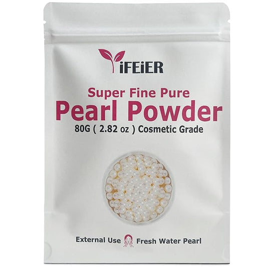 Pure Freshwater Pearl Powder for Skincare and Homemade Cosmetics Grade. 80g(2.82oz) SuperFine Pearl Powder for DIY lotions | creams | serums | making face mask, Natural and Oranic-BrightBean Baby