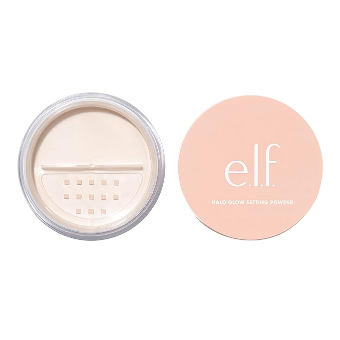 e.l.f. Halo Glow Soft Focus Setting Powder, Silky Powder For Creating Without Shine, Smooths Pores & Lines, Light Pink-BrightBean Baby
